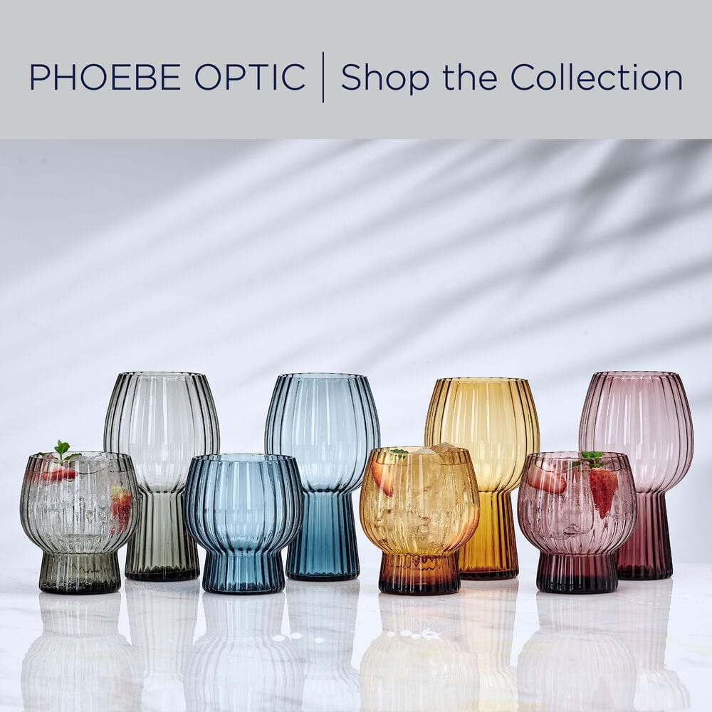Phoebe Optic Blue Set of 4 Goblet Beverage Glasses - Image 7