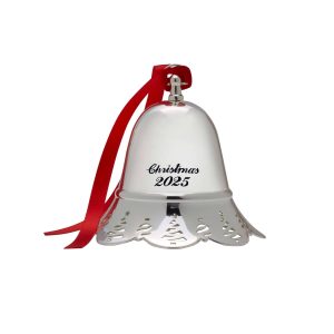 2025 Silver Plate Pierced Musical Bell Ornament 45th Edition
