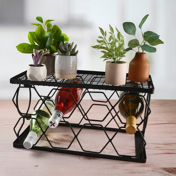 Collapsible Stackable 8 Bottle Wine Rack - Image 4