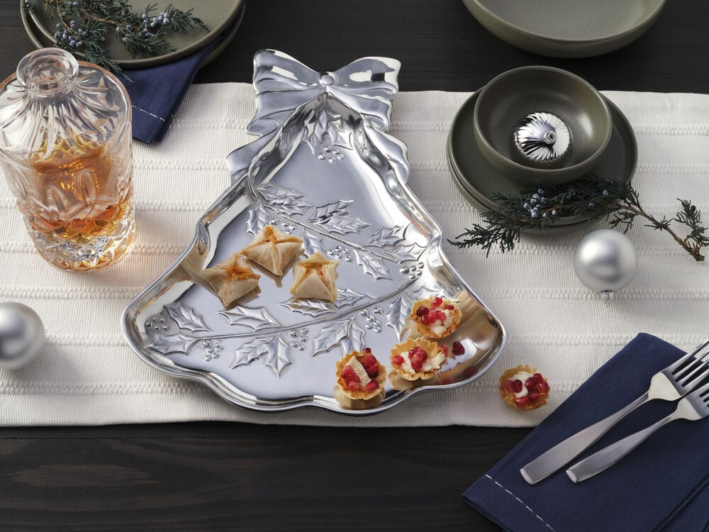 Holly Berries Christmas Tree Serving Tray - Image 2