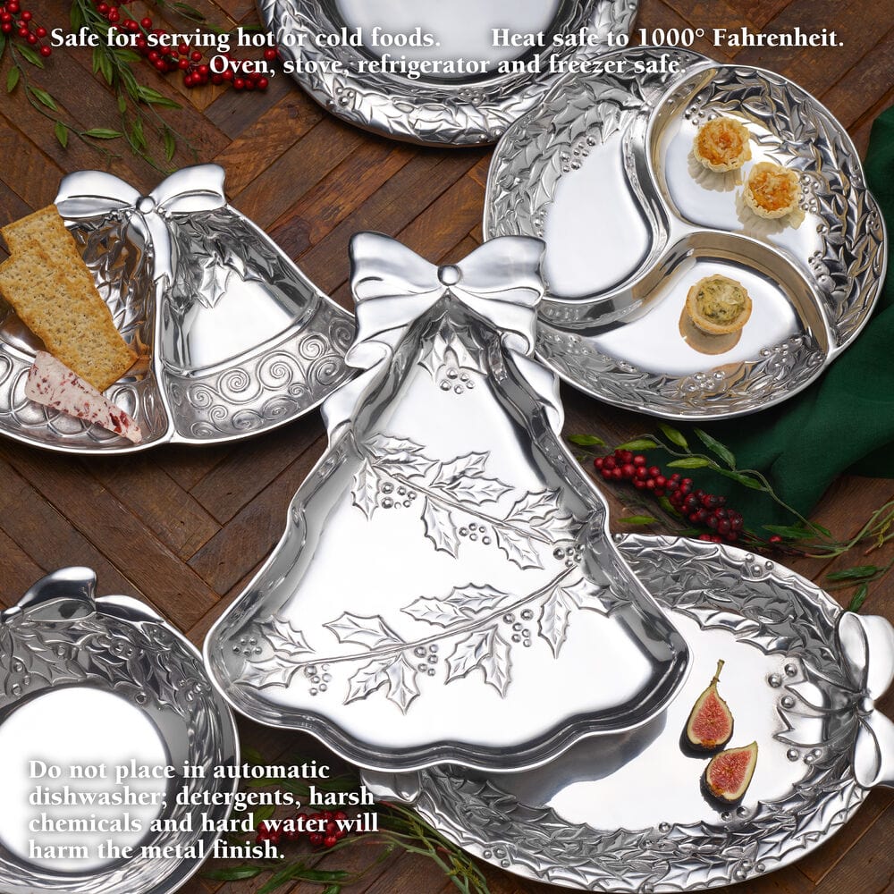 Holly Berries Christmas Tree Serving Tray - Image 5