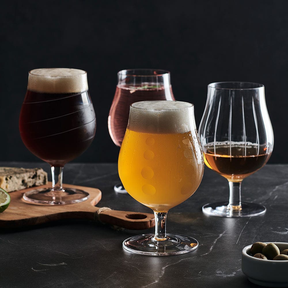 Cheers? Set of 4 Belgian Beer Goblet Glasses - Image 2