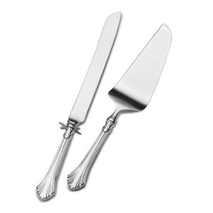 French Regency Sterling Wedding Cake Knife and Server Set