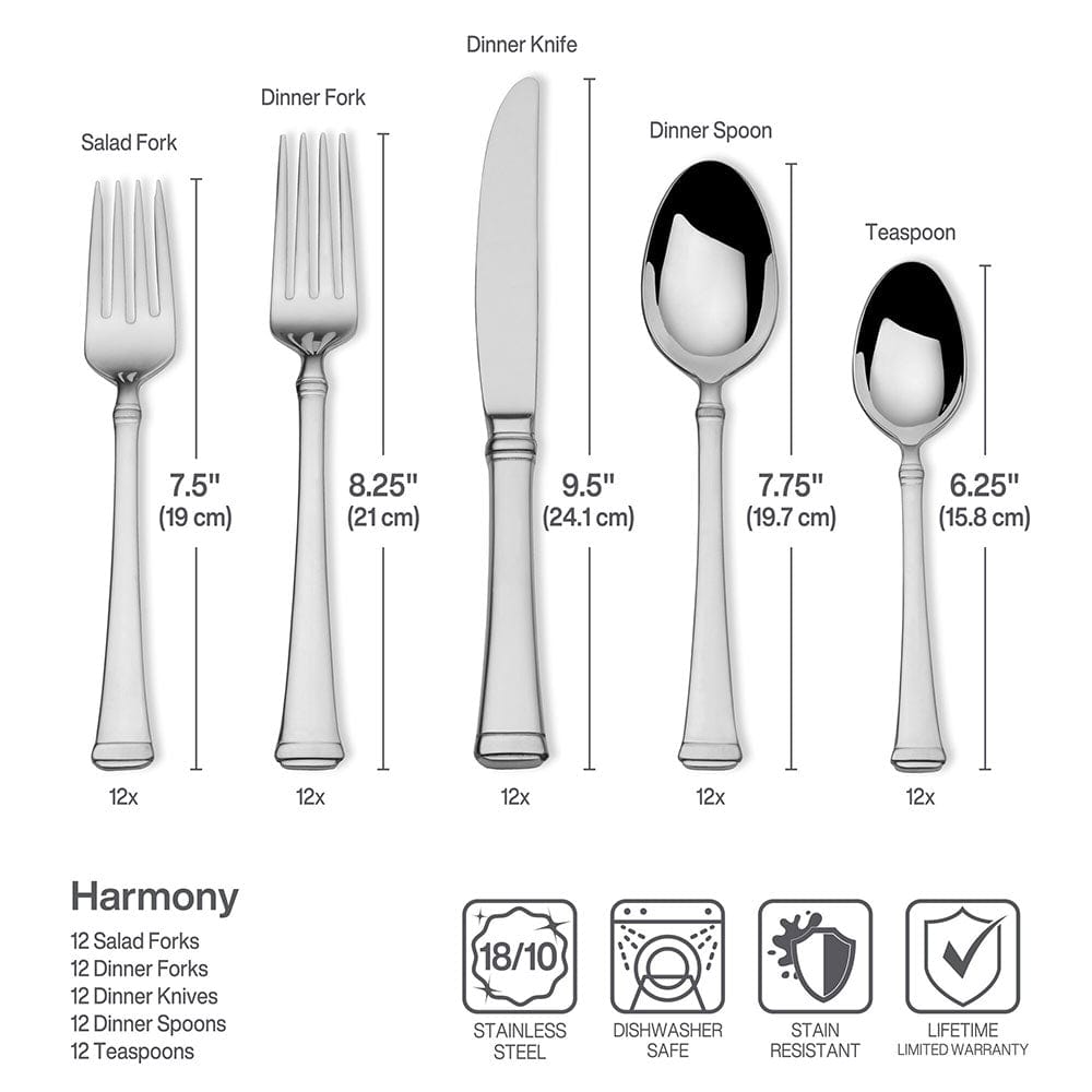 Harmony 65 Piece Flatware Set. Service for 12 - Image 9