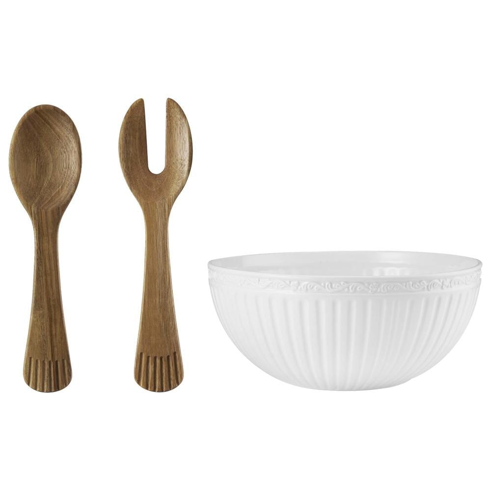 Italian Countryside? Salad Serving Bowl with Serving Utensils - Image 4
