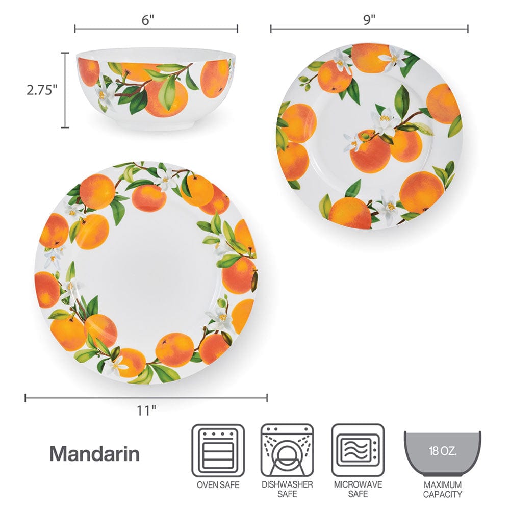 Mandarin 12 Piece Dinnerware Set. Service for 4 - Image 5
