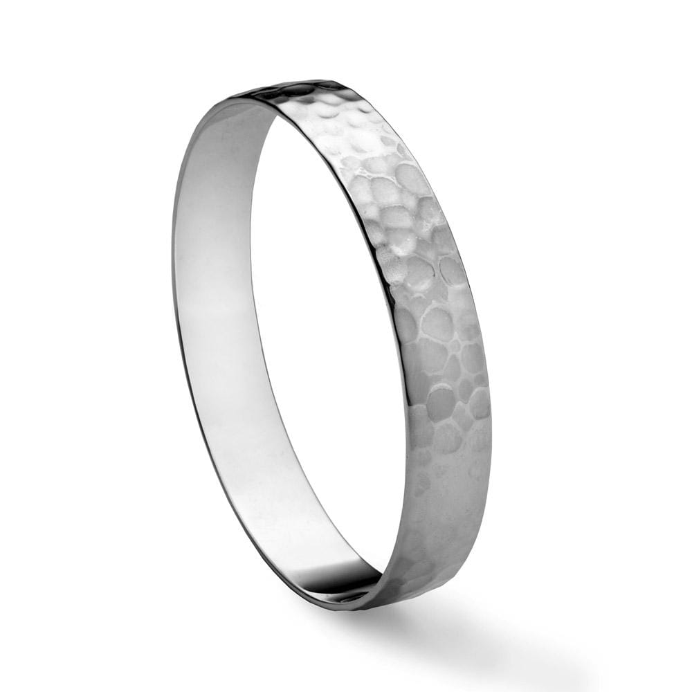 Old Master Sterling Hammer Bangle Bracelet. Small