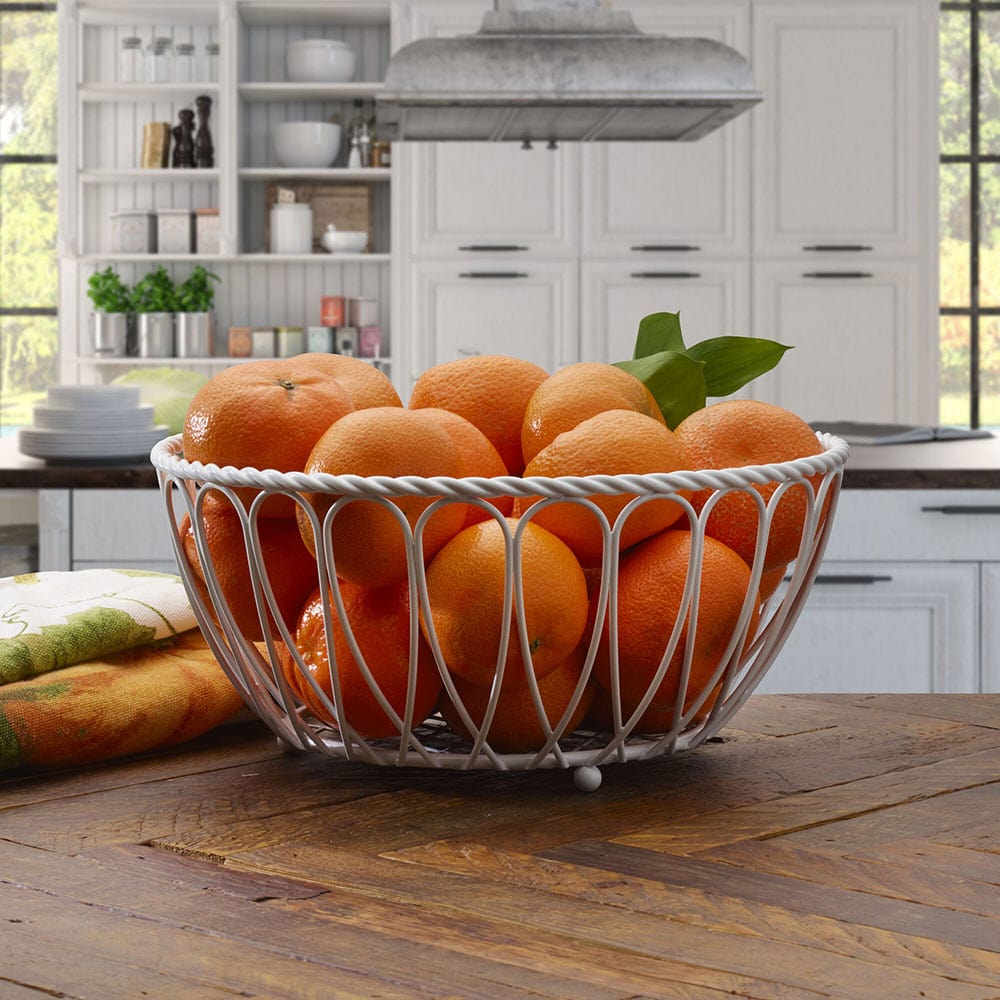 Rope Fruit and Bread Basket White - Image 2