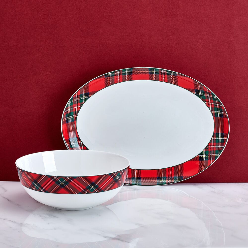 Tartan Red Oval Platter - Image 5